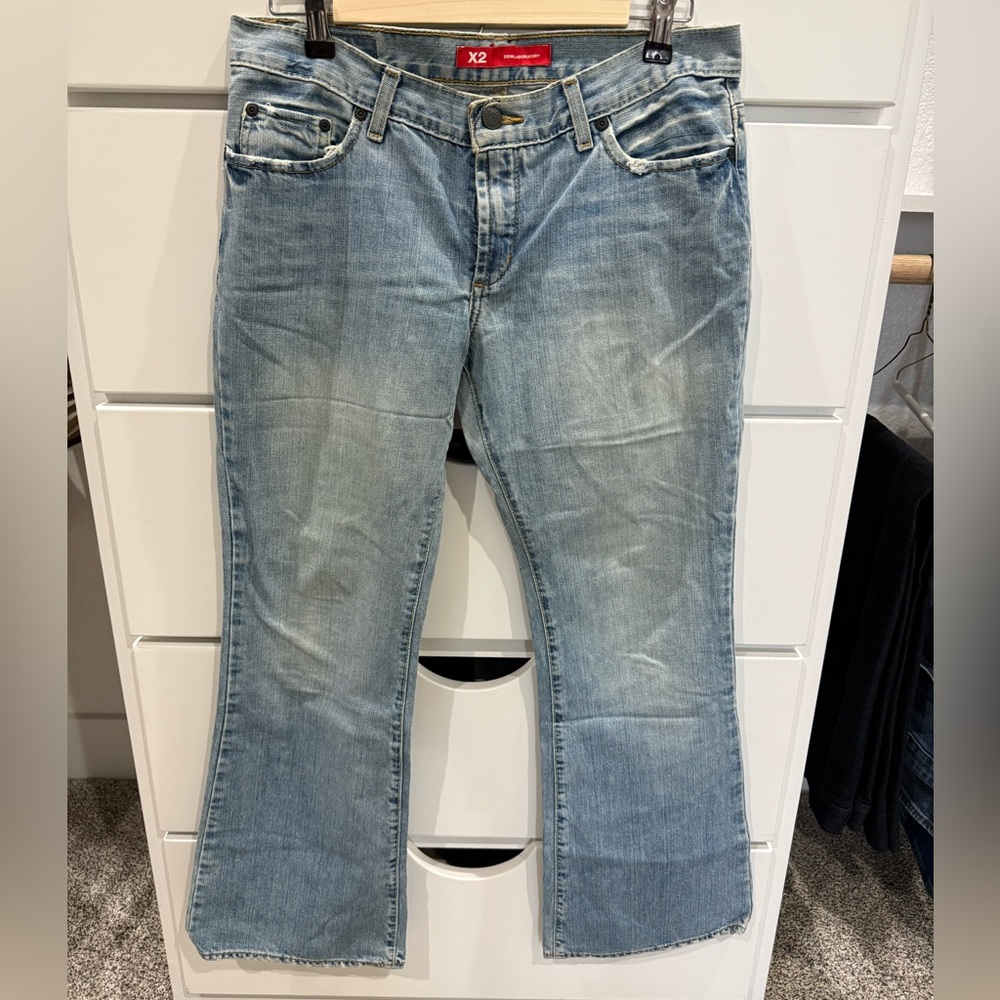 Express Classic retro Slim Flare leg Light Blue Denim Jeans
